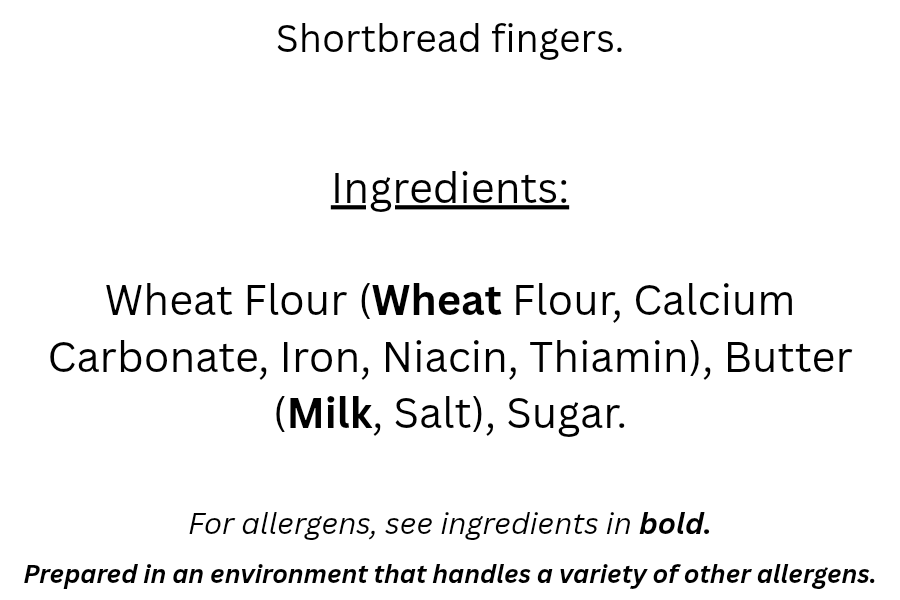 Classic Shortbread (3 per pack)