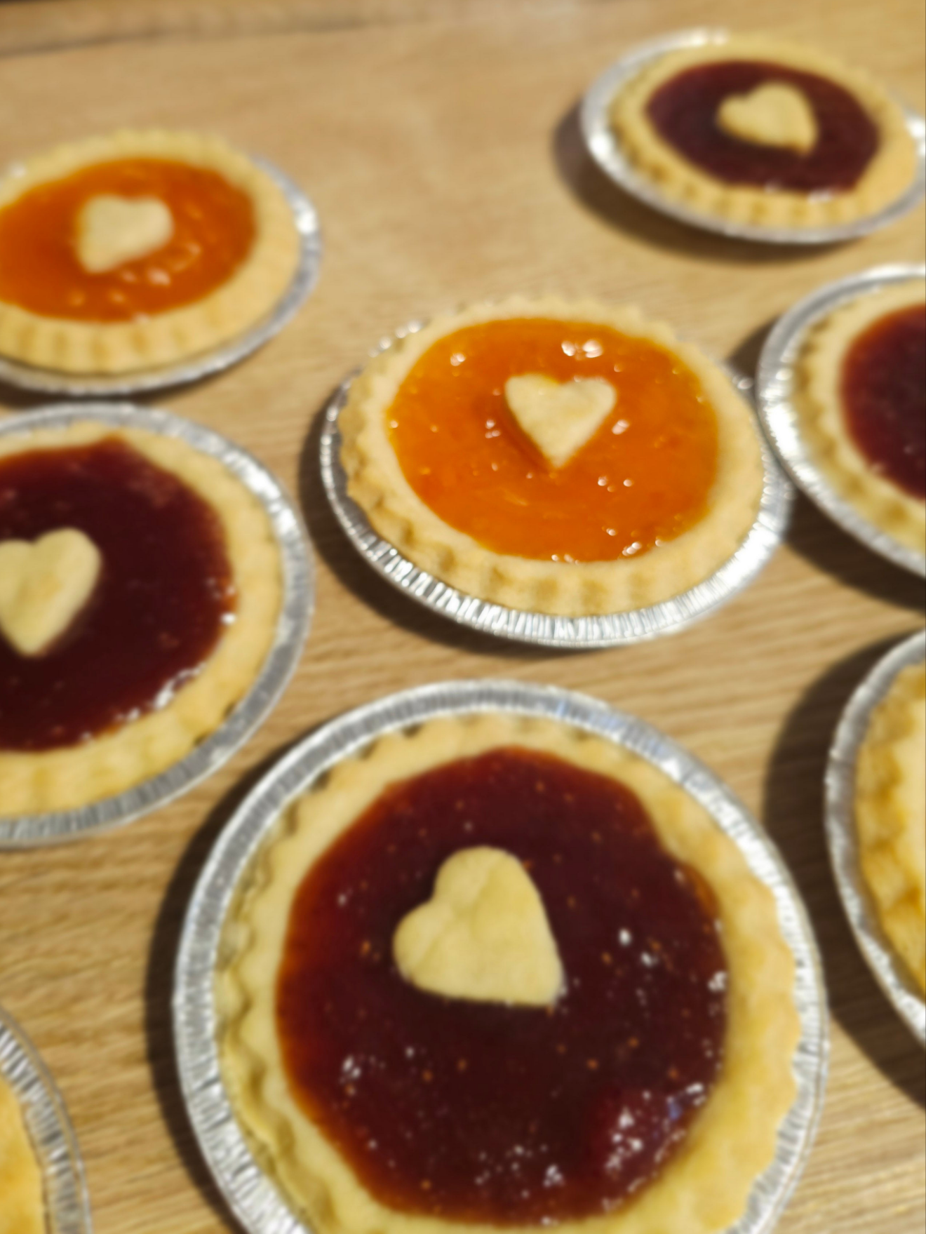 Queen of Hearts' Jam Tarts ❤️ Choose from Cherry, Strawberry & Wild Strawberry, Apricot, Lemon Curd, and Wild Blueberry