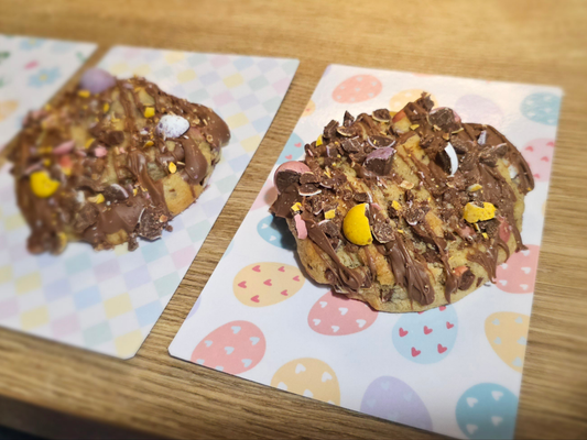PRE-ORDER: Easter Cookies - Including Milkybar, Terry's Chocolate Orange, Lindt Pistachio, and Mini Eggs