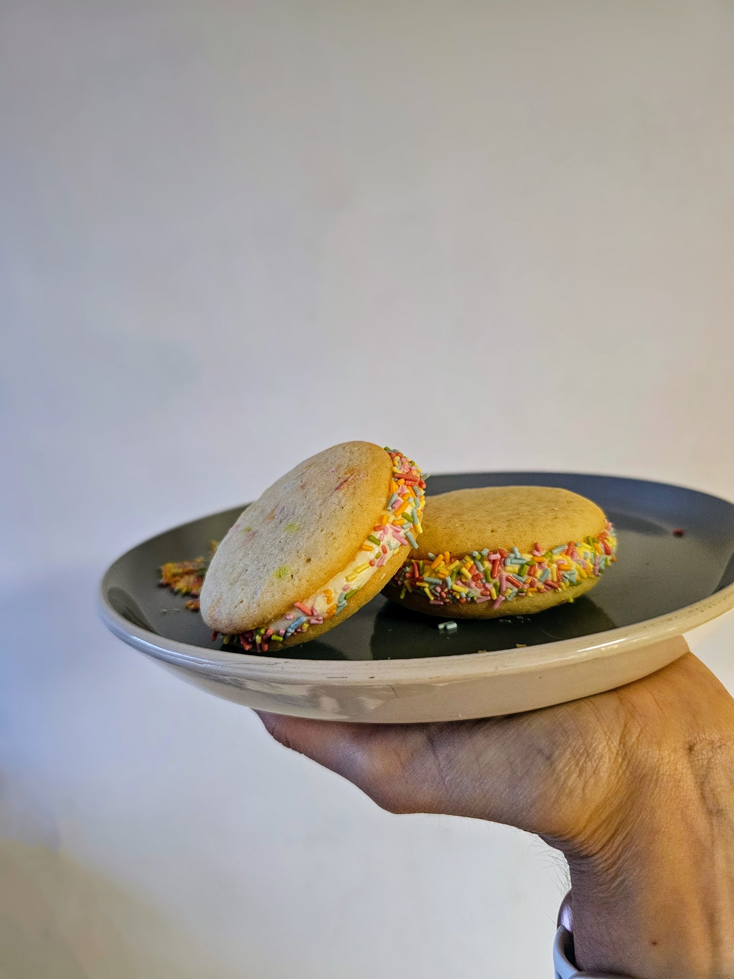 Sprinkle Sugar Cookie Sandwiches with Marshmallow Fluff Buttercream